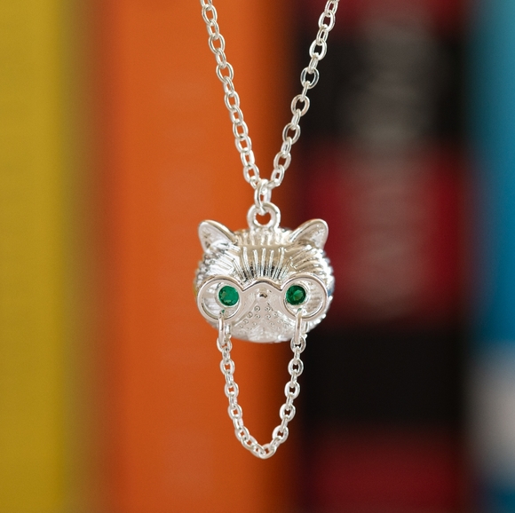 Mr. Fancy Pants Professor Cat Necklace (S925) - Picture 8 of 9